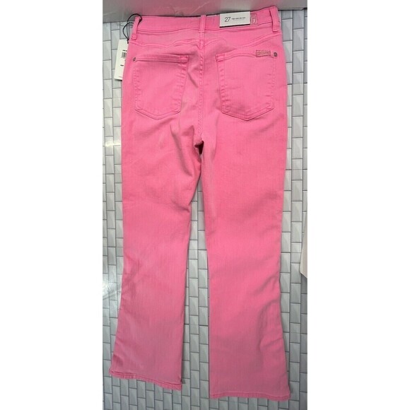 7 For All Mankind Pink Boot Cut Jeans - Picture 5 of 14